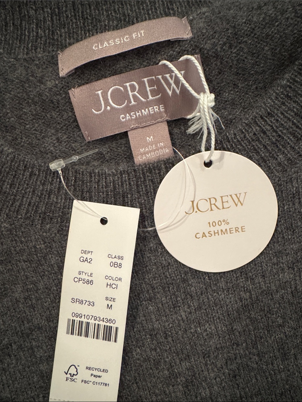 J.Crew Perfect cashmere "New York" crewneck sweater CP586 - Picture 5 of 10